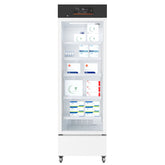 Commercial 11 cu. ft. Medical Pharmacy Refrigerator with Emergency Backup Battery for the Alarm in White, UL Listed (KM-PHR-11C)
